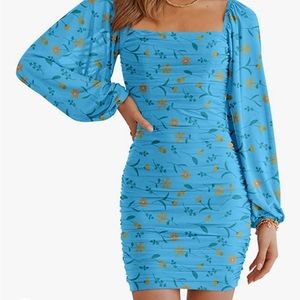 Never worn body con blue mini